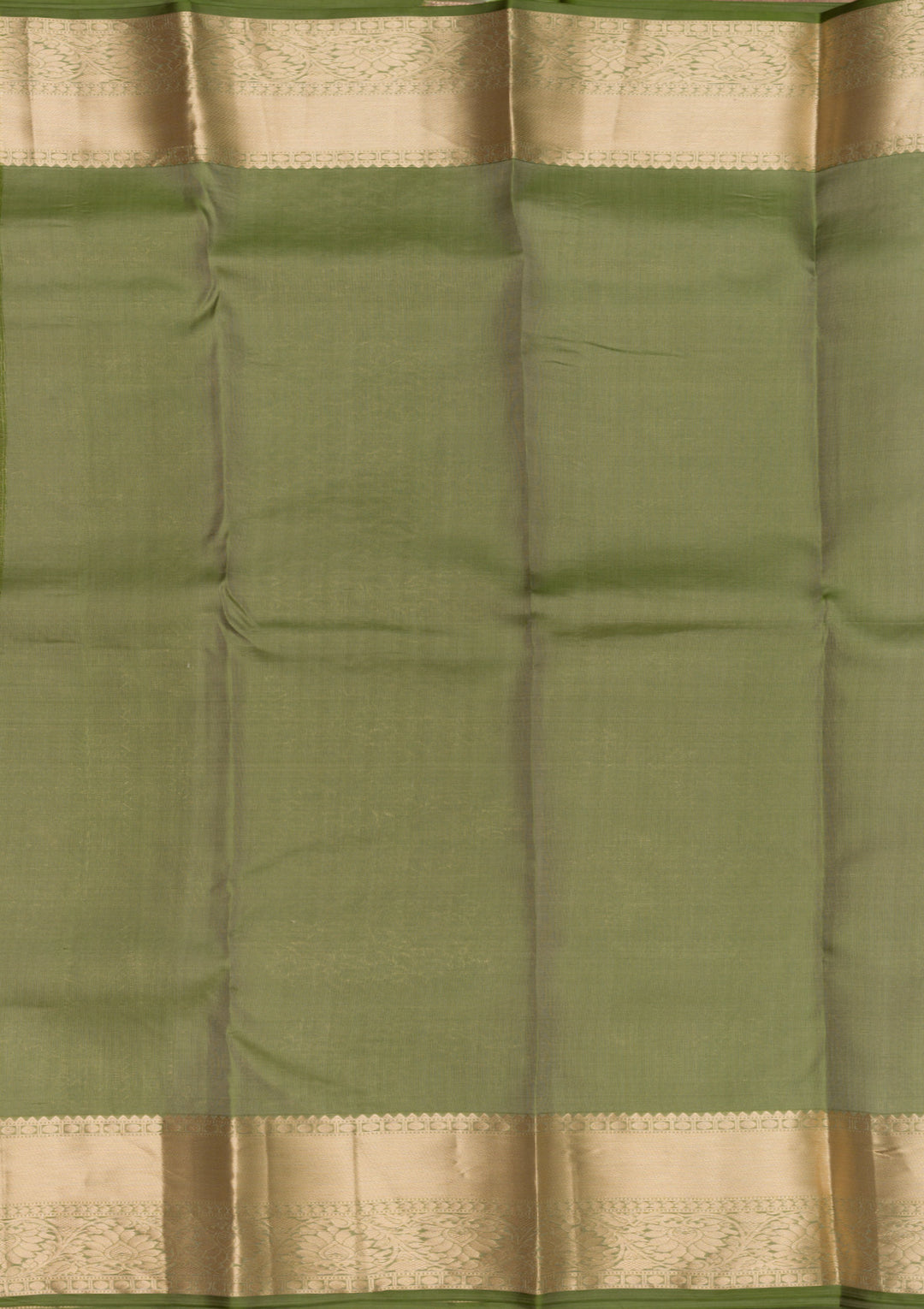 Mehendi Zariwork Kanjivaram Pure Silk Saree