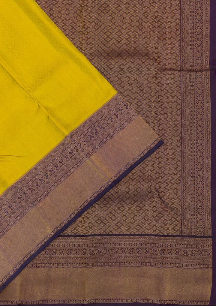 Mehendi Zariwork Kanjivaram Pure Silk Saree
