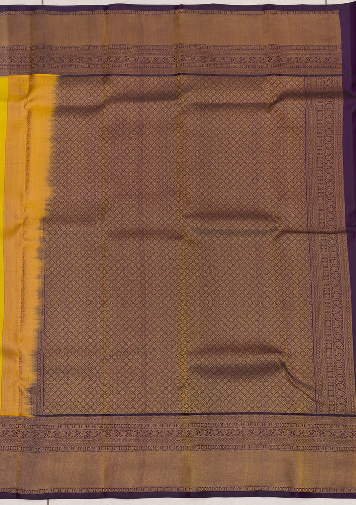 Mehendi Zariwork Kanjivaram Pure Silk Saree