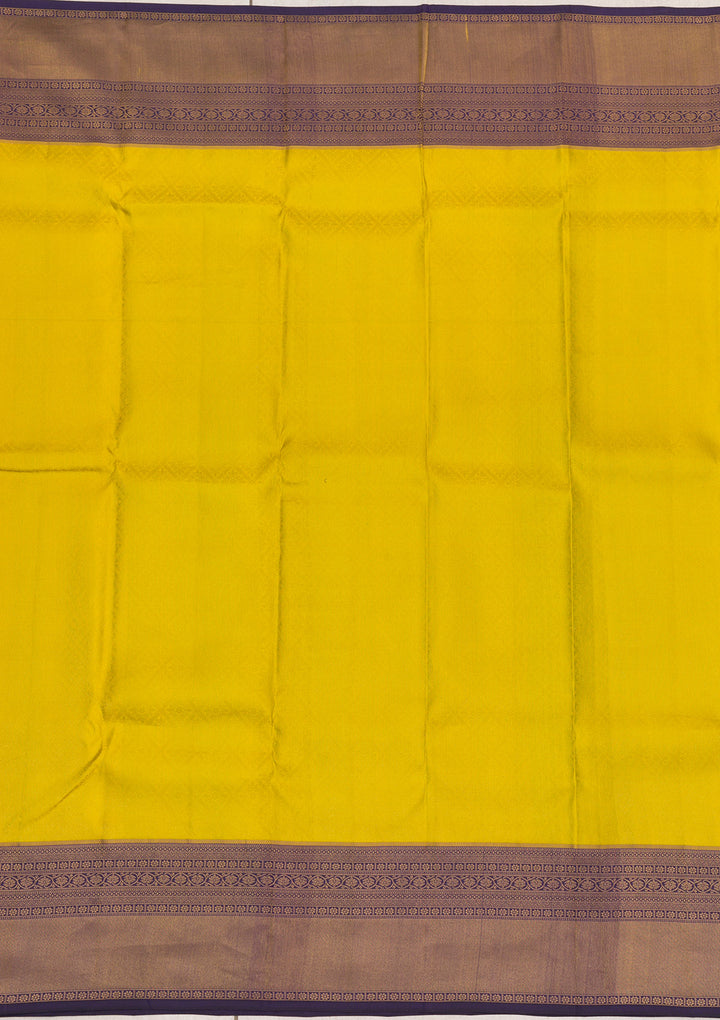 Mehendi Zariwork Kanjivaram Pure Silk Saree