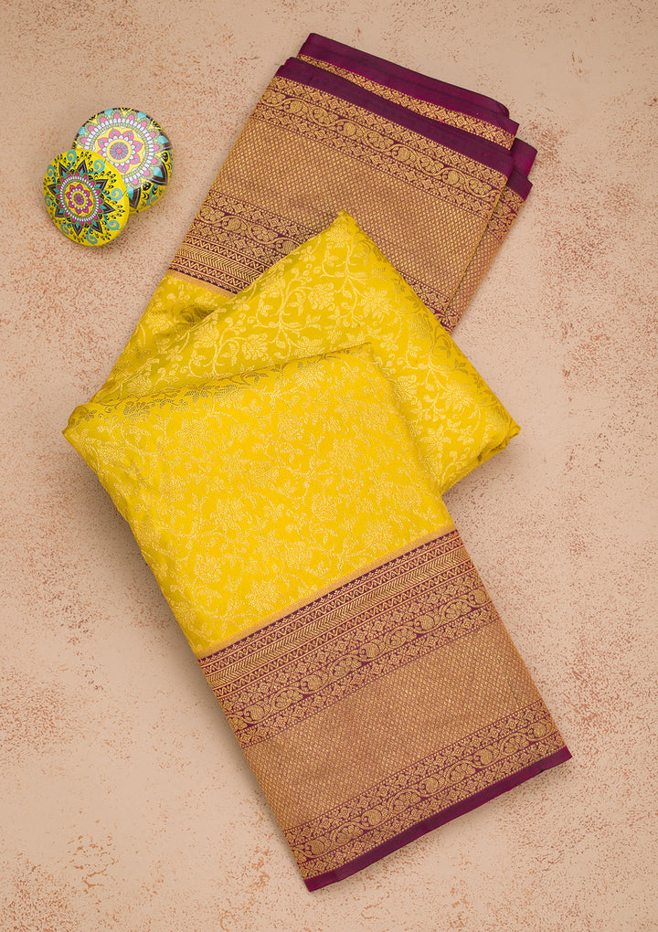 Mehendi Zariwork Pure Silk Saree