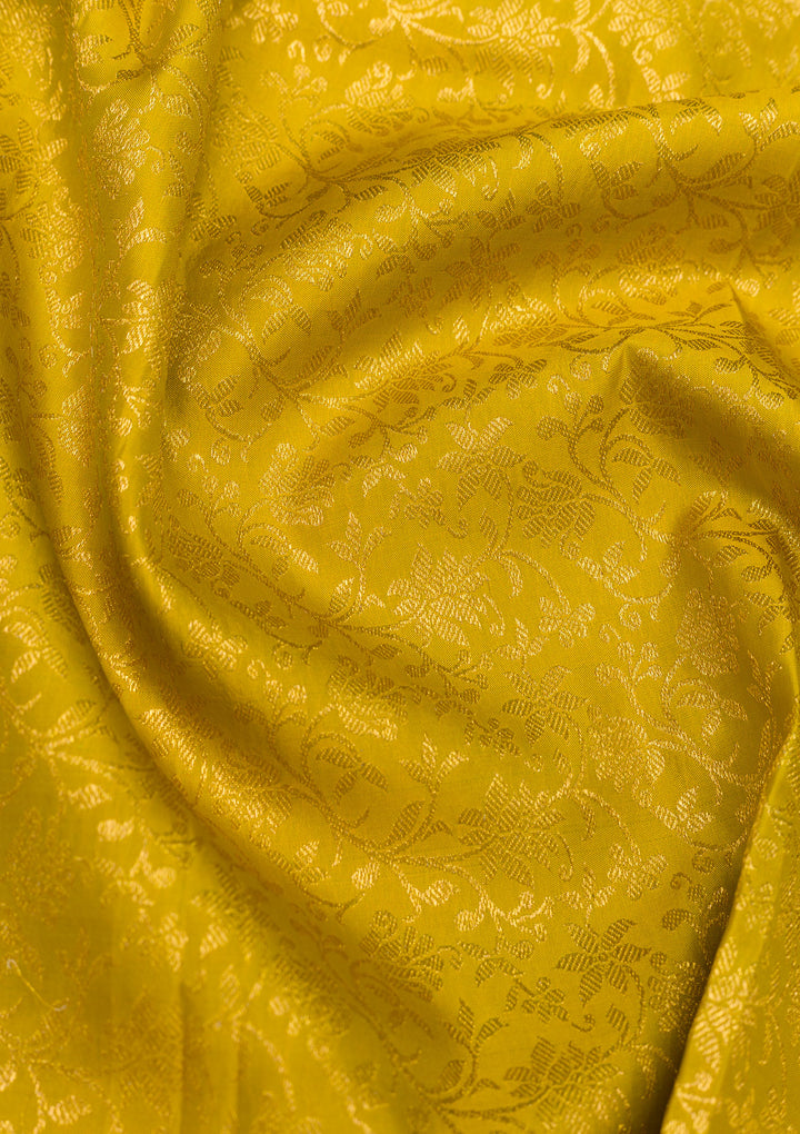 Mehendi Zariwork Pure Silk Saree