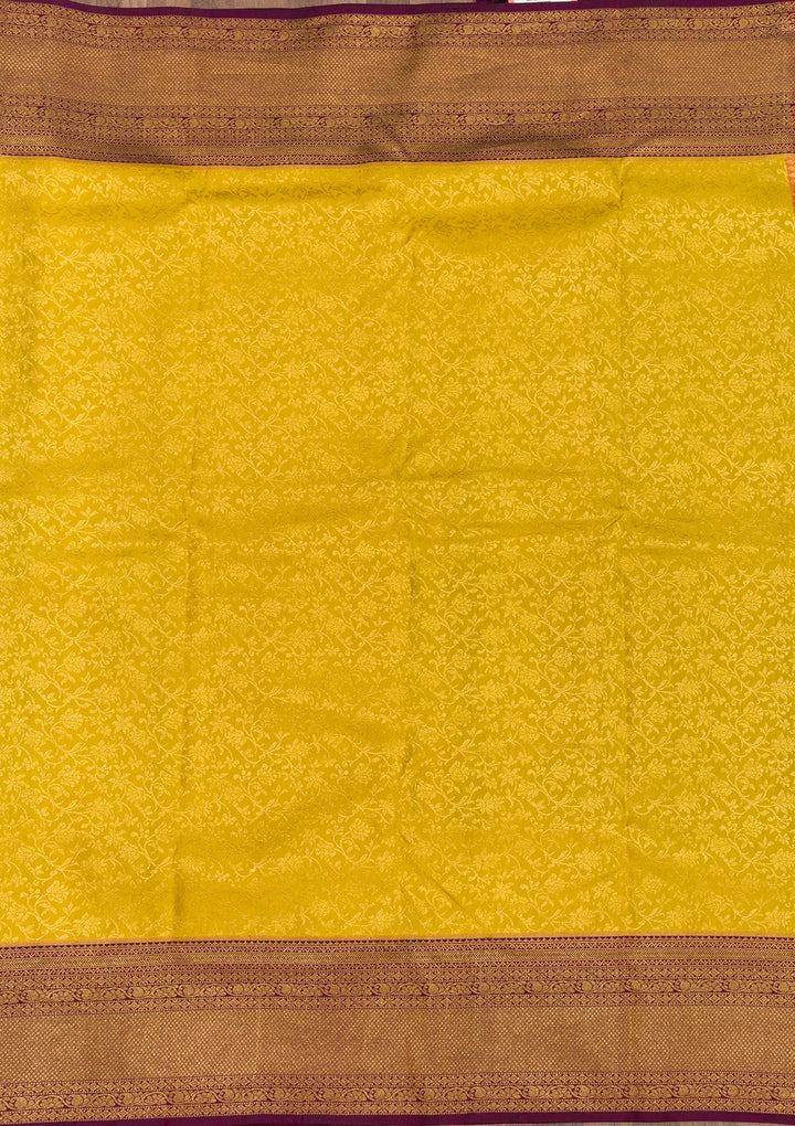 Mehendi Zariwork Pure Silk Saree