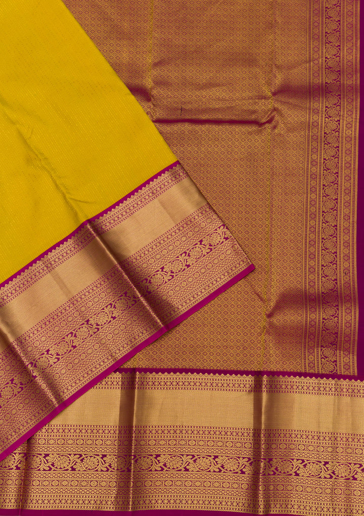 Mehendi Zariwork Kanjivaram Pure Silk Saree