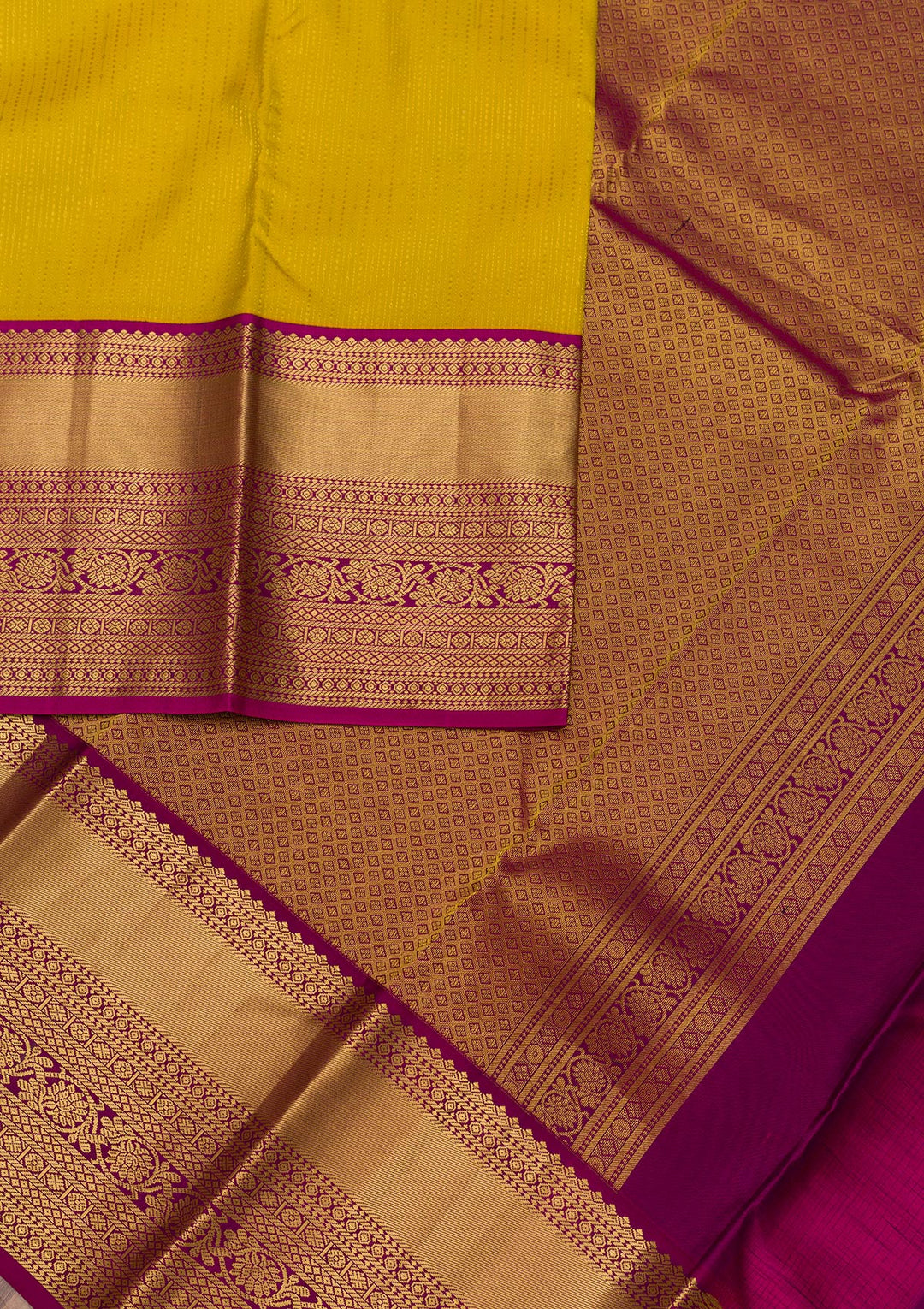 Mehendi Zariwork Kanjivaram Pure Silk Saree