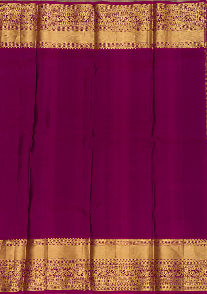 Mehendi Zariwork Kanjivaram Pure Silk Saree