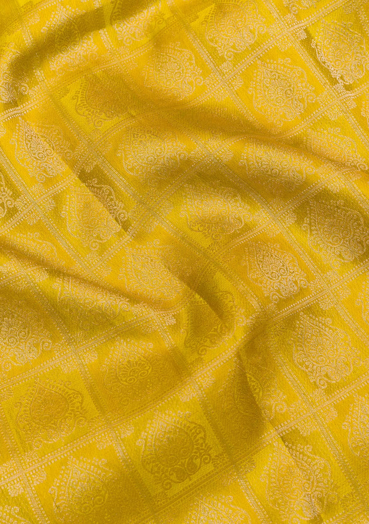 Mehendi Zariwork Pure Silk Saree