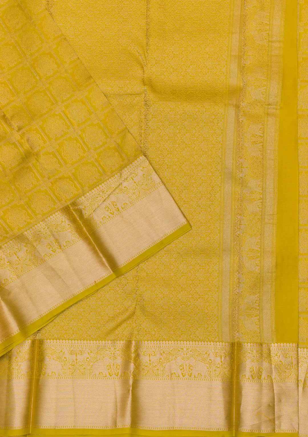 Mehendi Zariwork Pure Silk Saree