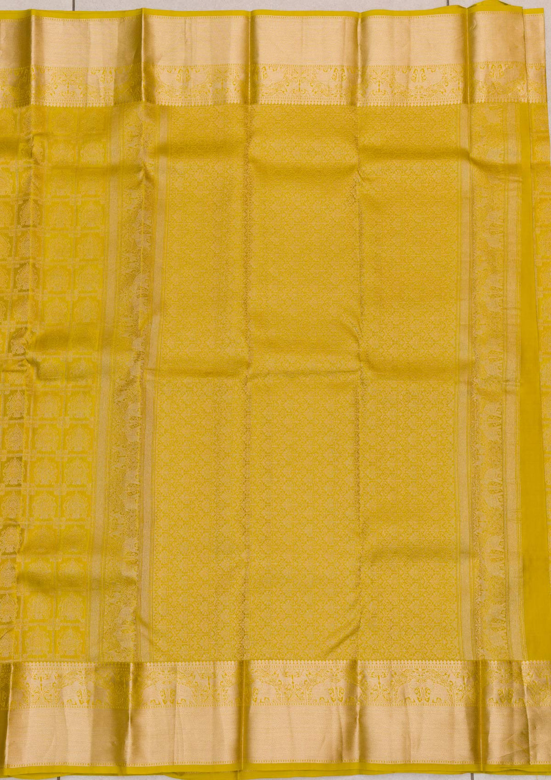 Mehendi Zariwork Pure Silk Saree