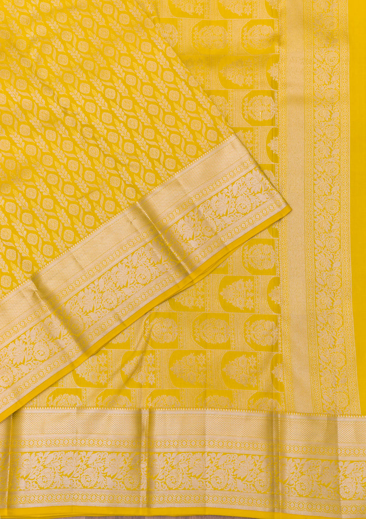 Mehendi Zariwork Kanjivaram Pure Silk Saree
