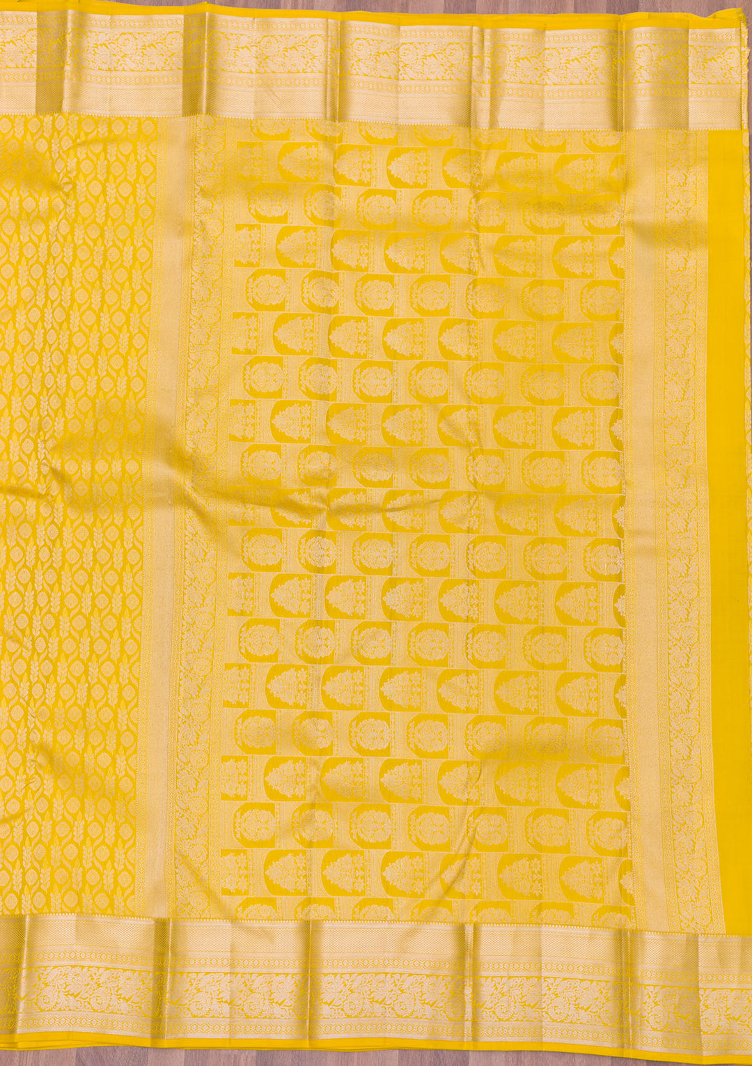 Mehendi Zariwork Kanjivaram Pure Silk Saree