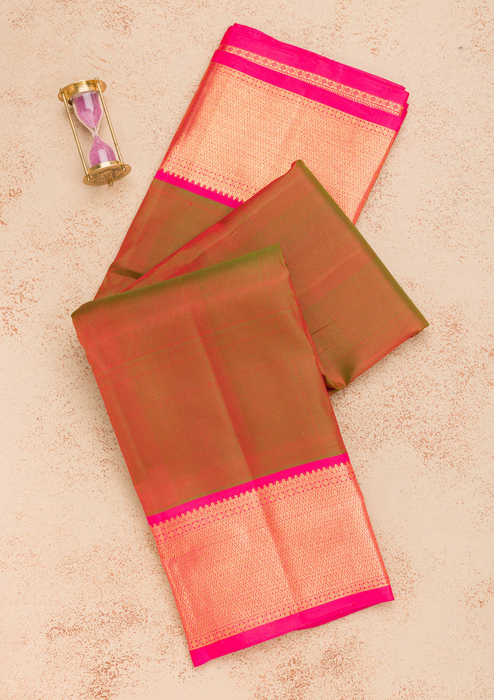 Mehendi Zariwork Pure Silk Saree