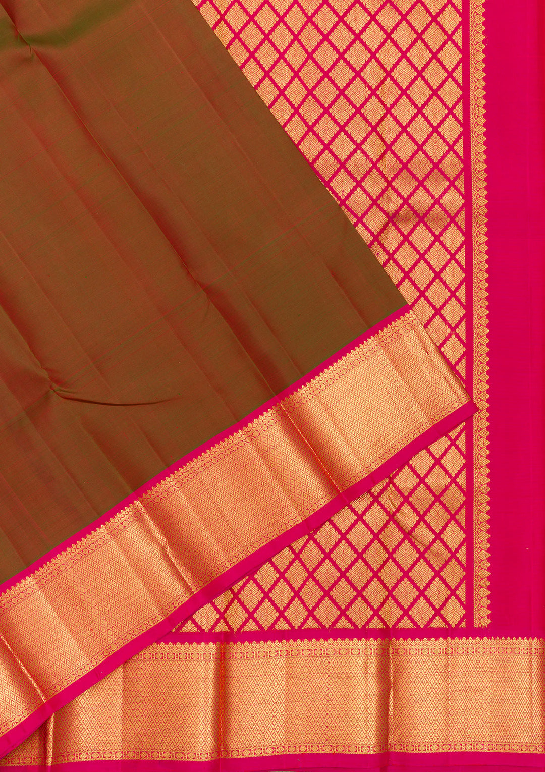 Mehendi Zariwork Pure Silk Saree