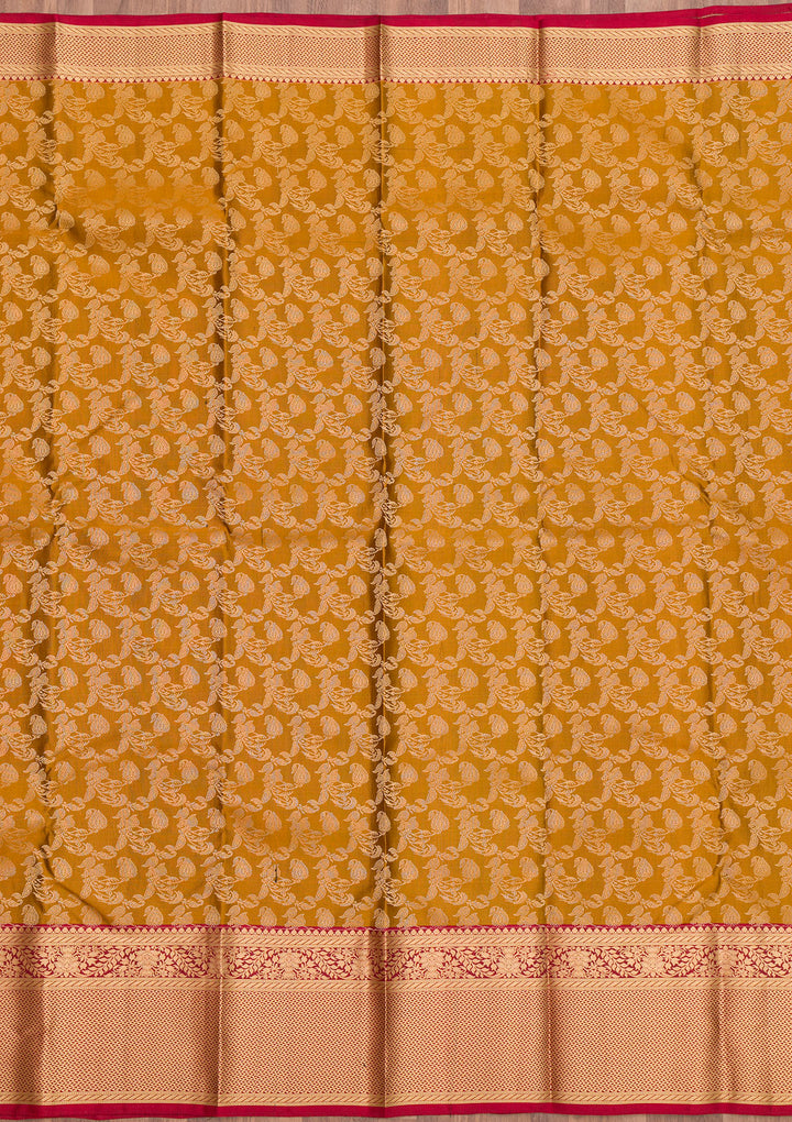 Mehendi Zariwork Pure Silk Saree
