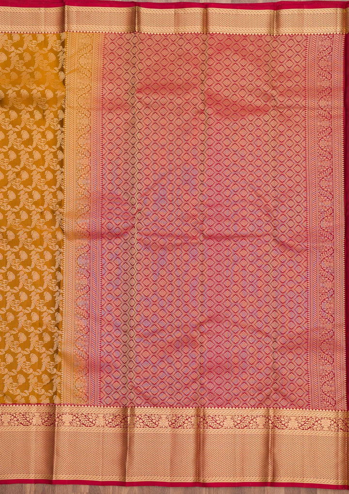 Mehendi Zariwork Pure Silk Saree