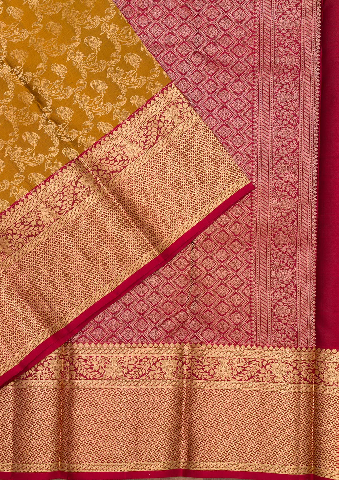 Mehendi Zariwork Pure Silk Saree