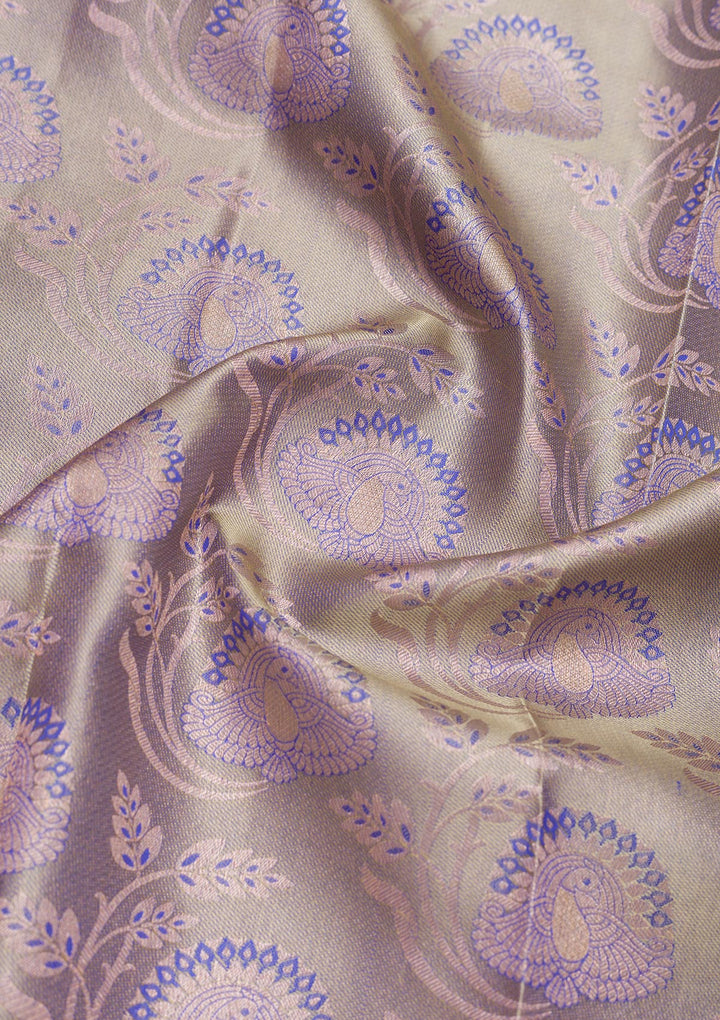 Mehendi Zariwork Pure Silk Saree