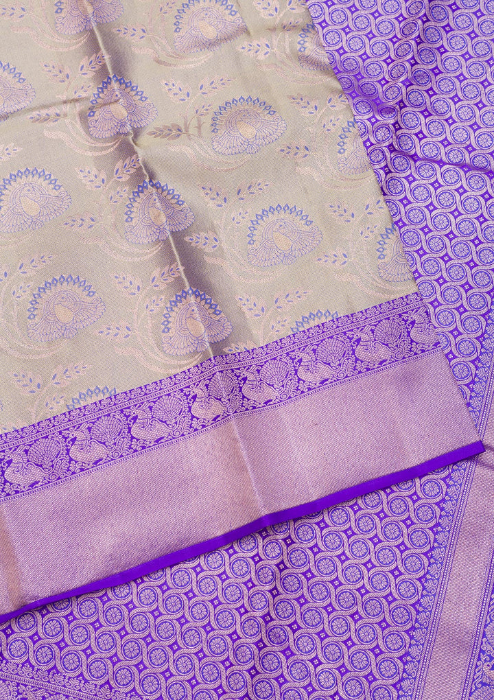 Mehendi Zariwork Pure Silk Saree