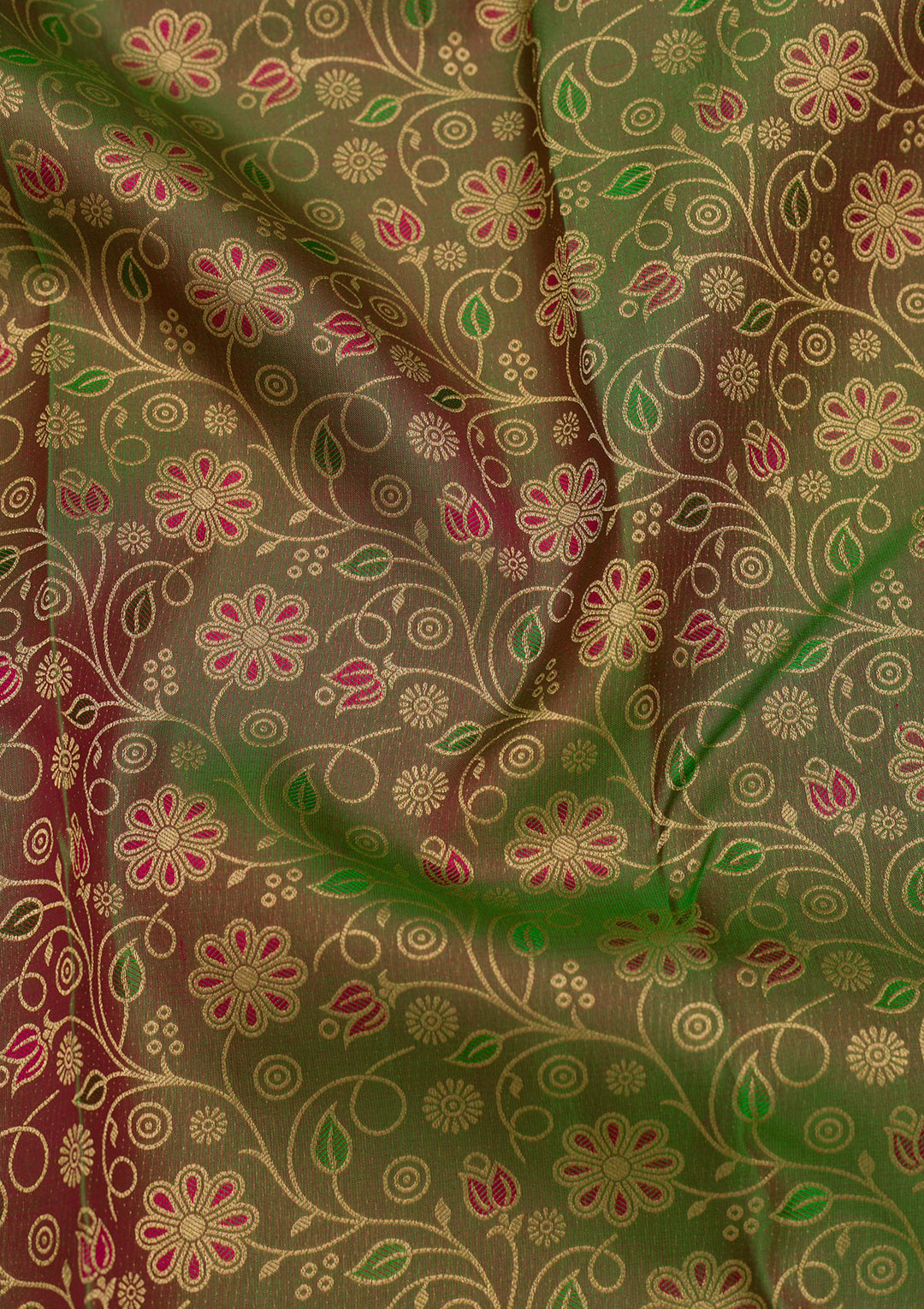 Mehendi Zariwork Pure Silk Saree