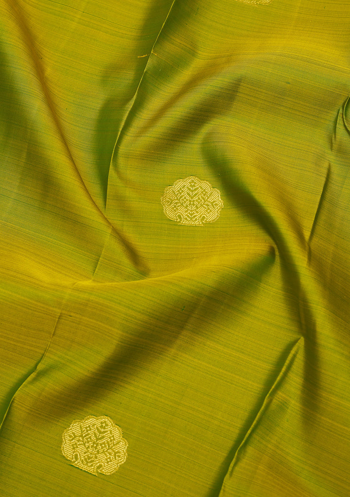 Mehendi Zariwork Pure Silk Saree