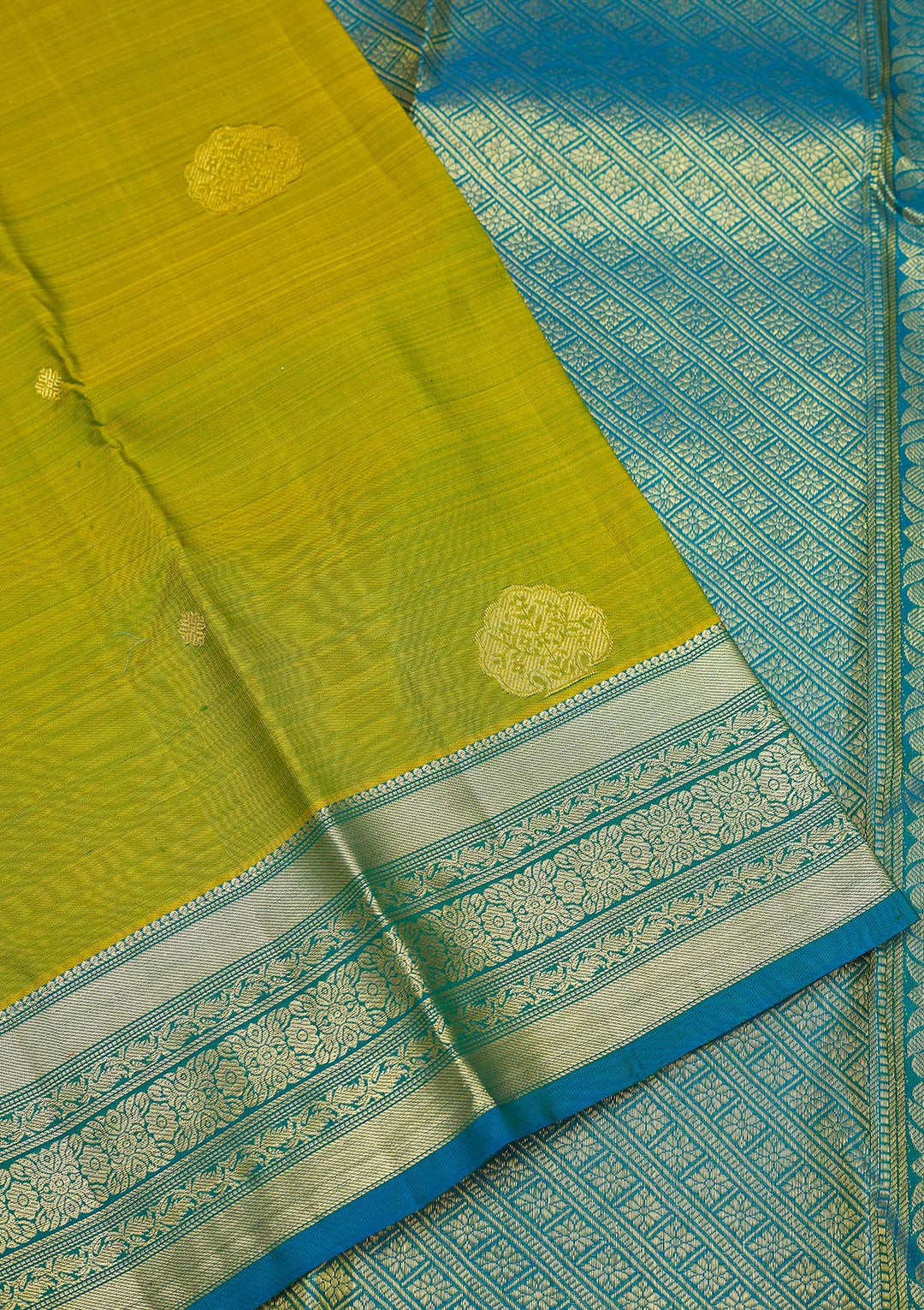 Mehendi Zariwork Pure Silk Saree