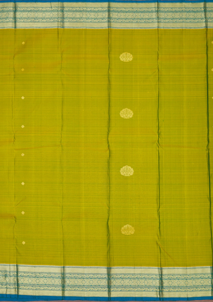 Mehendi Zariwork Pure Silk Saree
