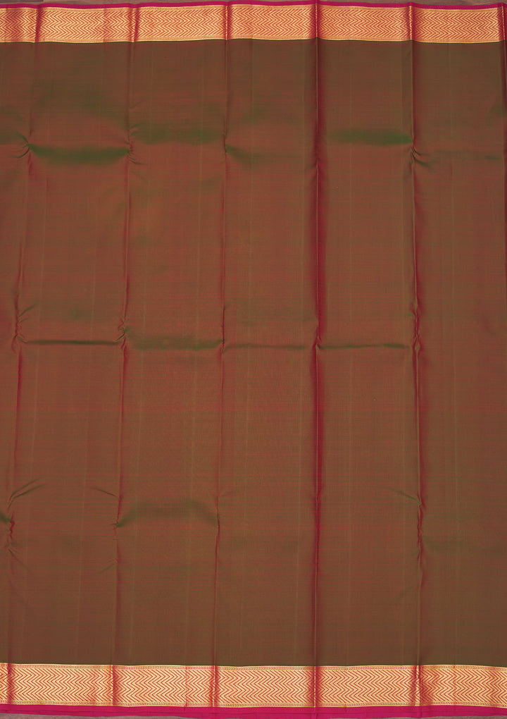 Mehendi Zariwork Pure Silk Saree