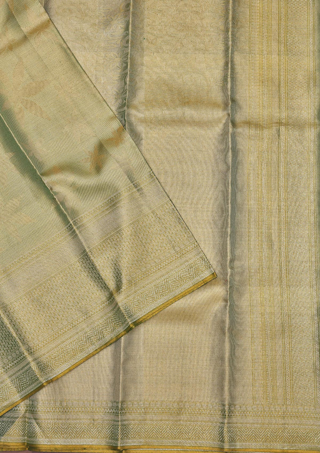 Mehendi Zariwork Pure Silk Saree