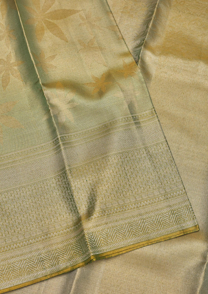 Mehendi Zariwork Pure Silk Saree