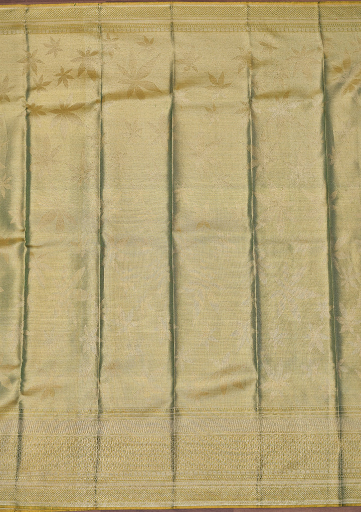 Mehendi Zariwork Pure Silk Saree