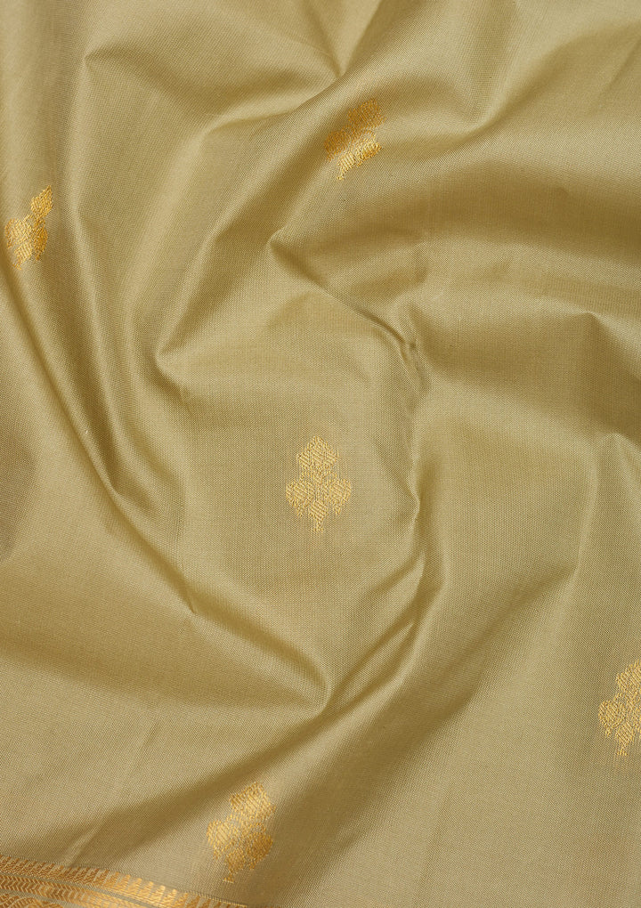 Mehendi Zariwork Pure Silk Saree