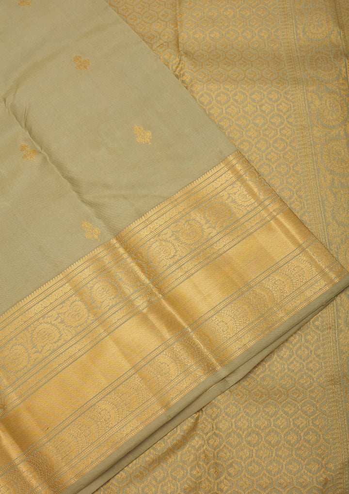 Mehendi Zariwork Pure Silk Saree