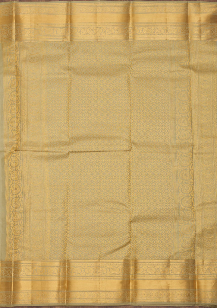 Mehendi Zariwork Pure Silk Saree