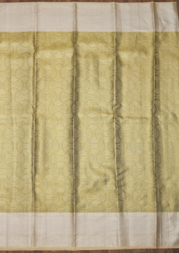 Mehendi Zariwork Pure Silk Saree