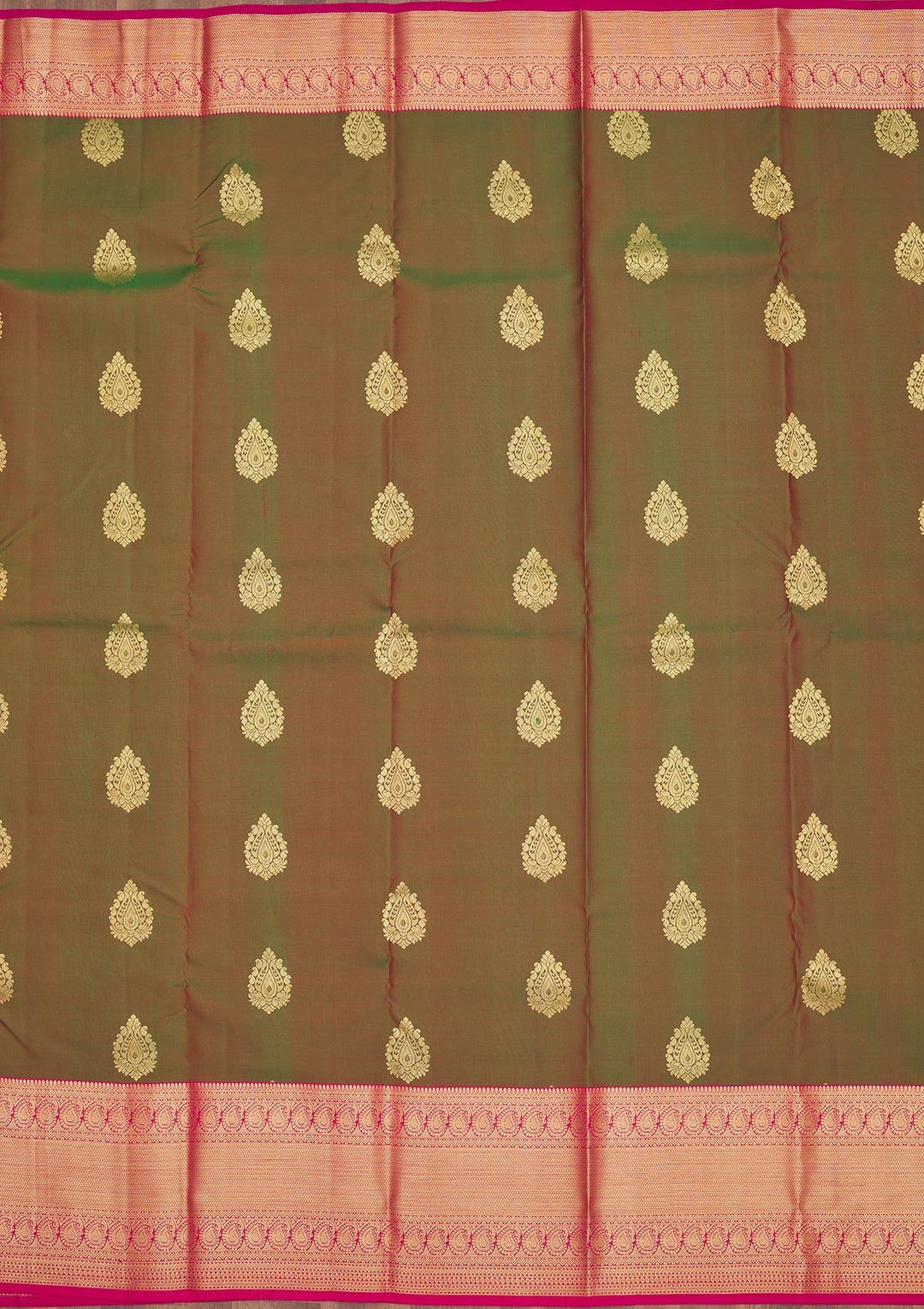 Mehendi Zariwork Pure Silk Saree