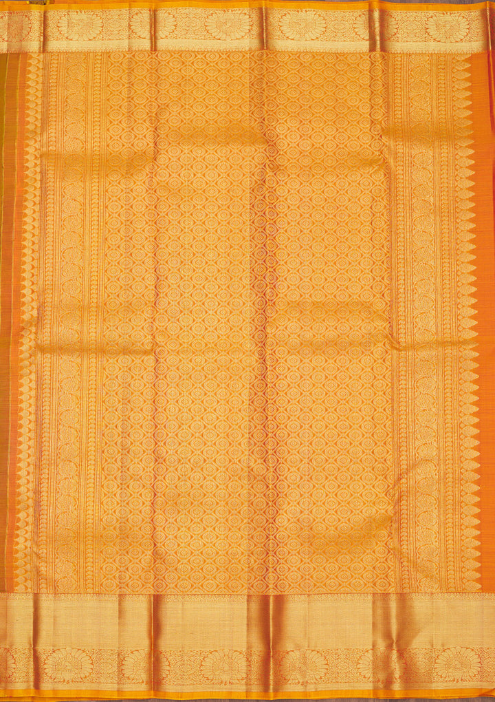 Mehendi Zariwork Pure Silk Saree