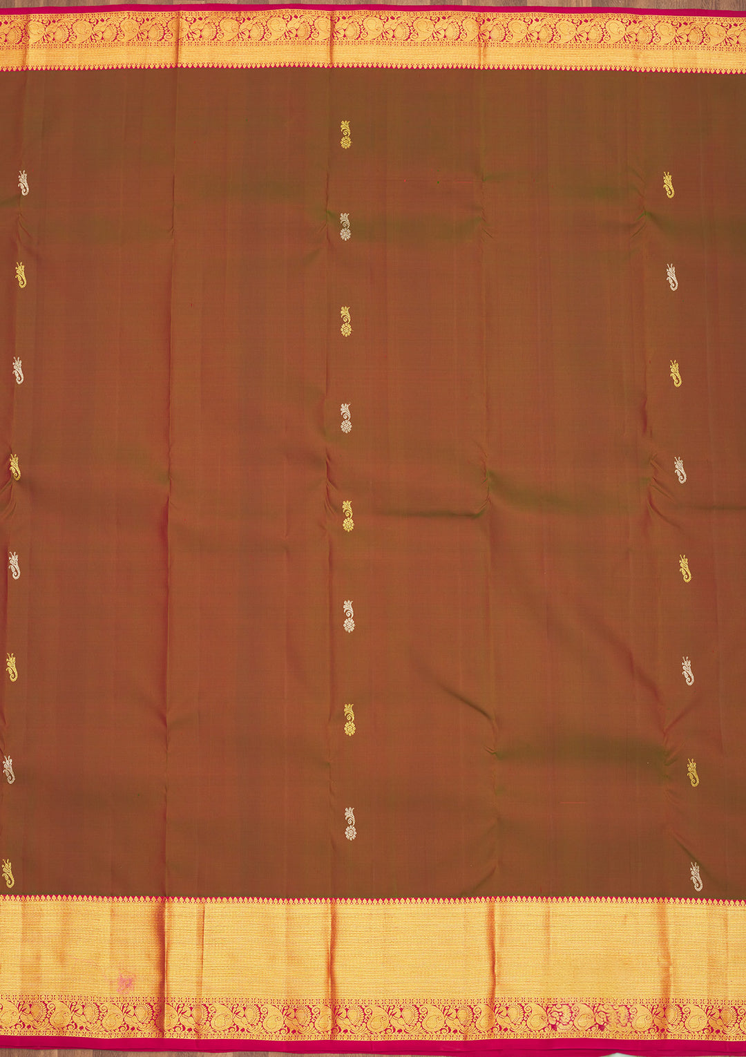 Mehendi Zariwork Pure Silk Saree