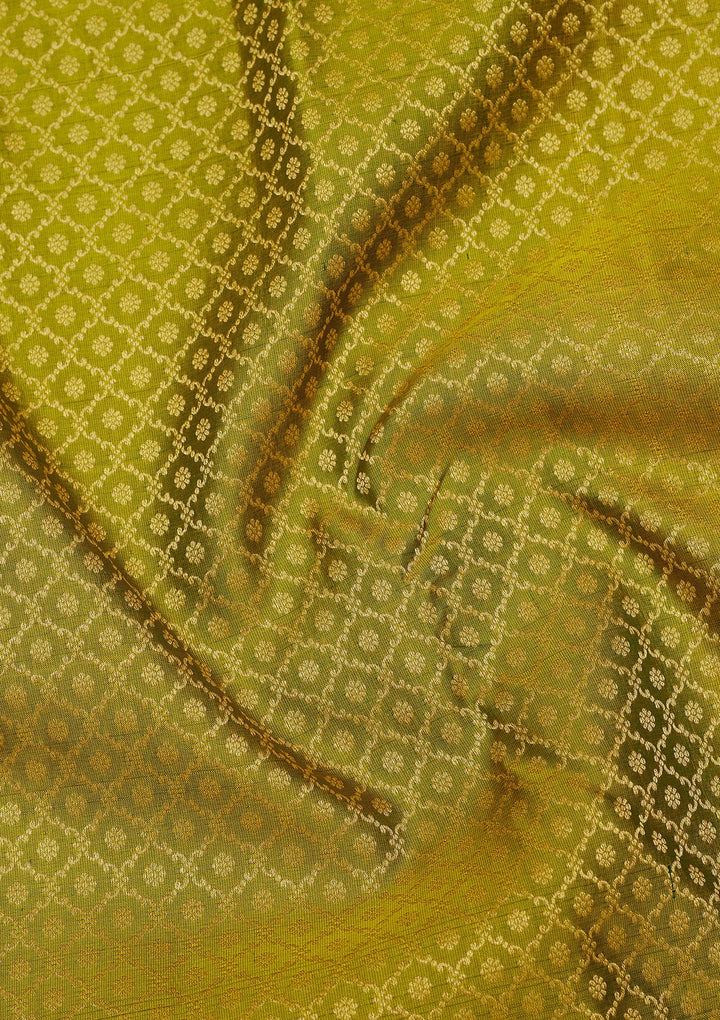 Mehendi Zariwork Pure Silk Saree