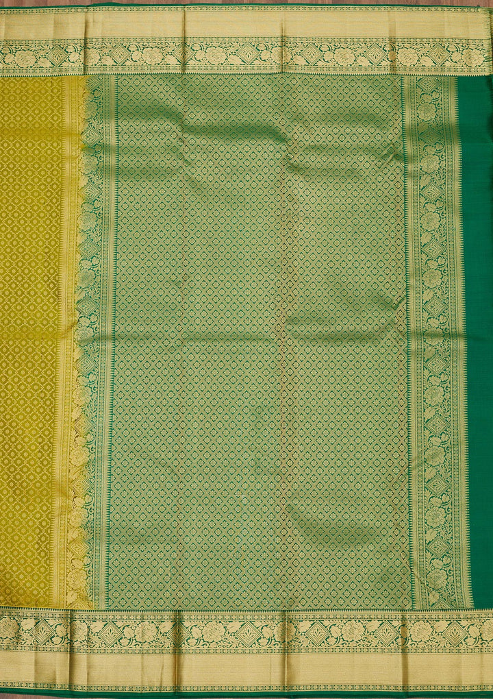 Mehendi Zariwork Pure Silk Saree