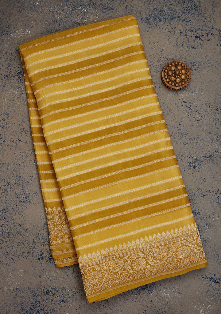 Mehendi Zariwork Pure Silk Saree