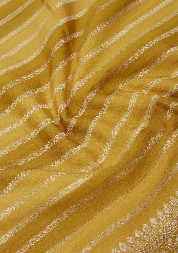 Mehendi Zariwork Pure Silk Saree