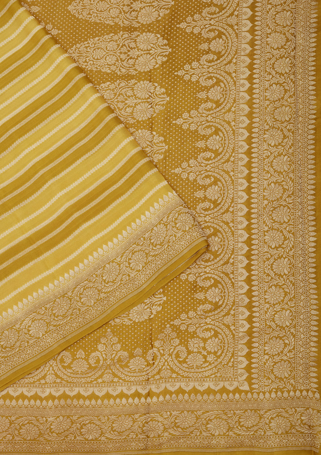 Mehendi Zariwork Pure Silk Saree