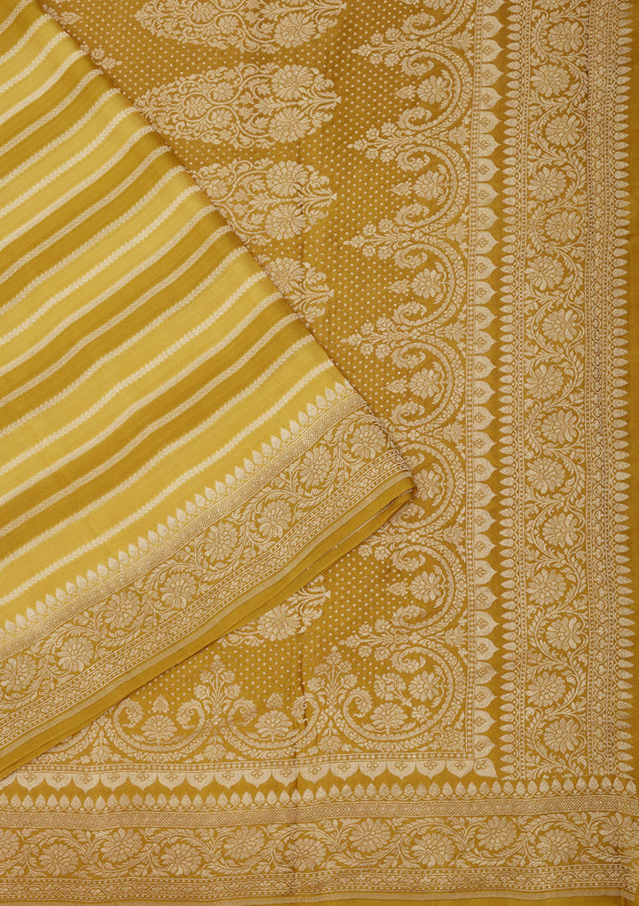 Mehendi Zariwork Pure Silk Saree
