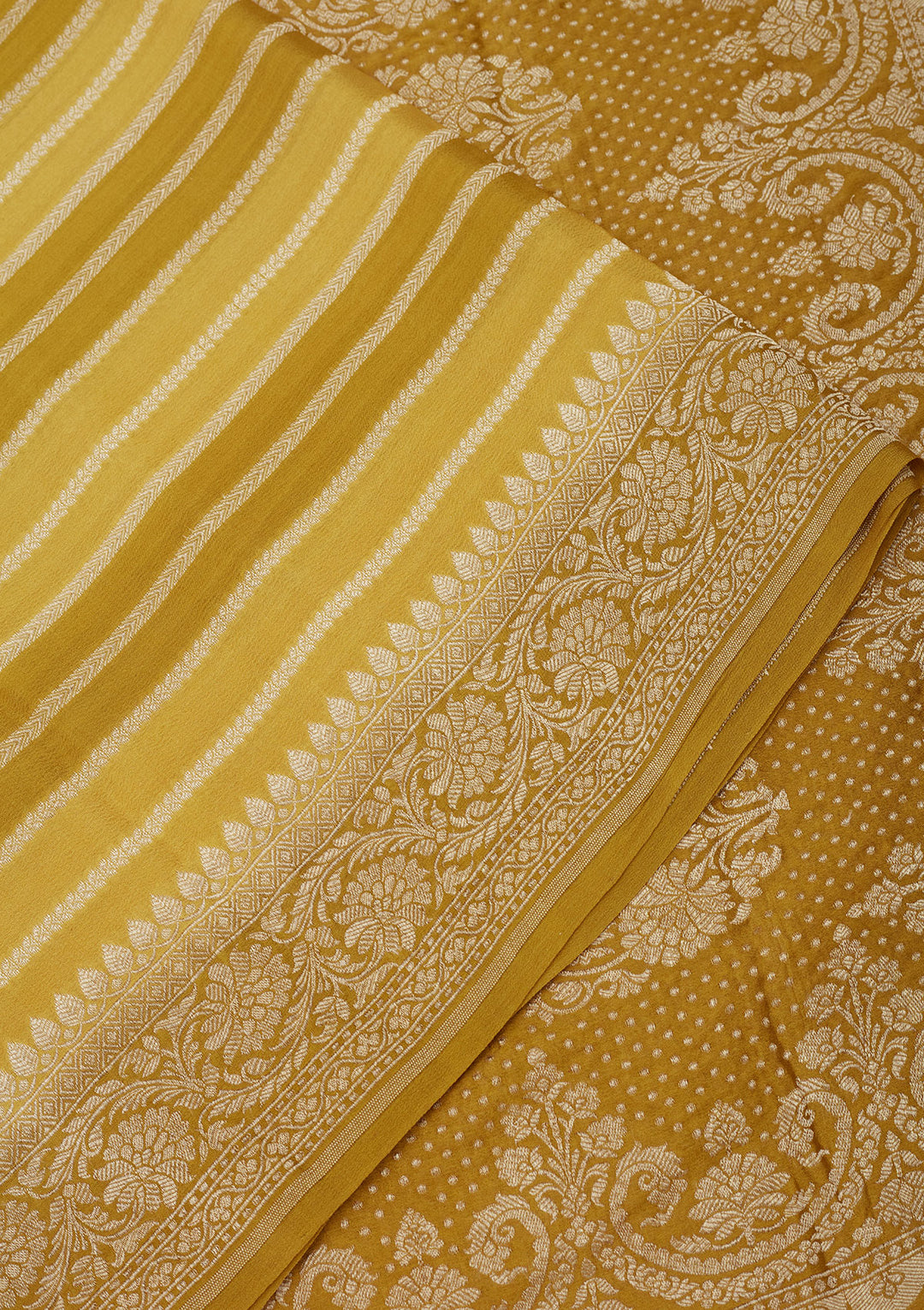 Mehendi Zariwork Pure Silk Saree