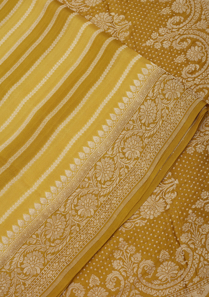 Mehendi Zariwork Pure Silk Saree