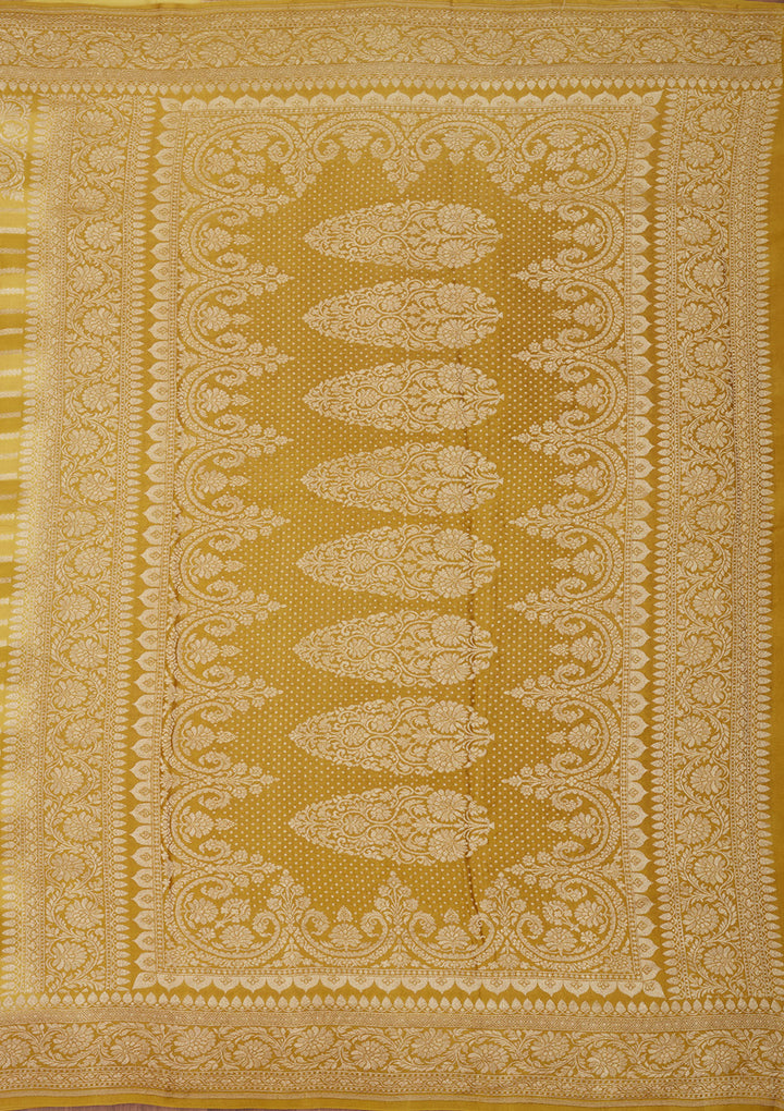 Mehendi Zariwork Pure Silk Saree