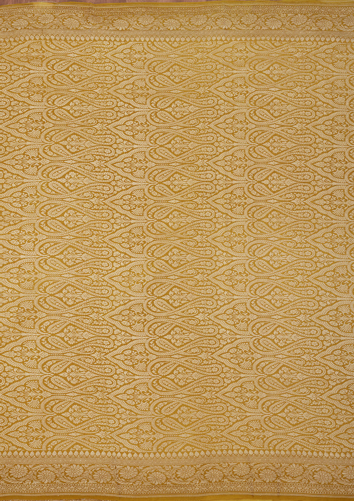 Mehendi Zariwork Pure Silk Saree