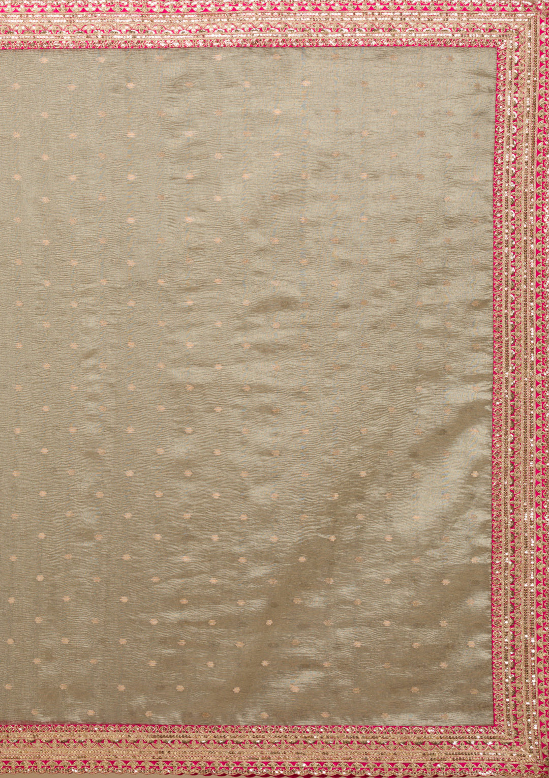 Mehendi Zariwork Tissue Saree