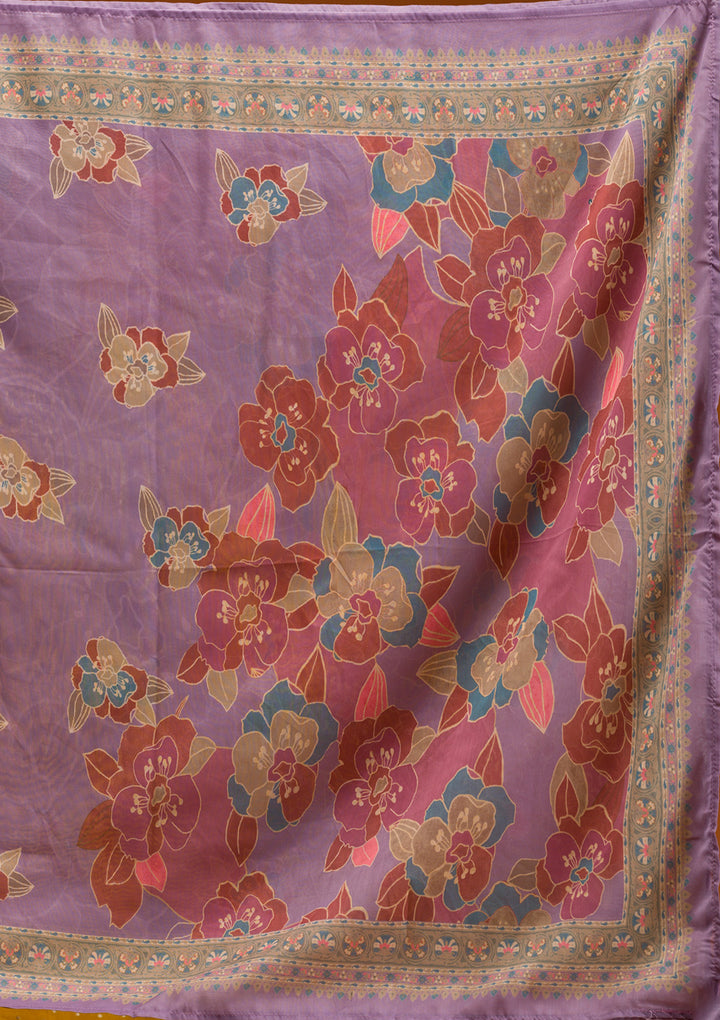 Multi Printed Semi Crepe Readymade Salwar Suit