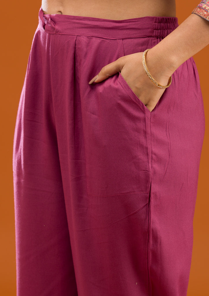 Multi Printed Semi Crepe Readymade Salwar Suit